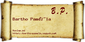 Bartho Paméla névjegykártya