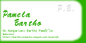 pamela bartho business card